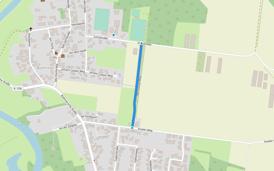 Abt-Conrad-Weg walking route map in Schwarmstedt