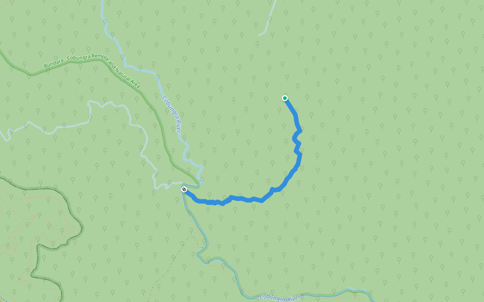 Paling Spur Walking Track walking route map in Hotham Heights
