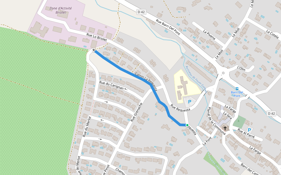Camin La Requesta walking route map in Palaja
