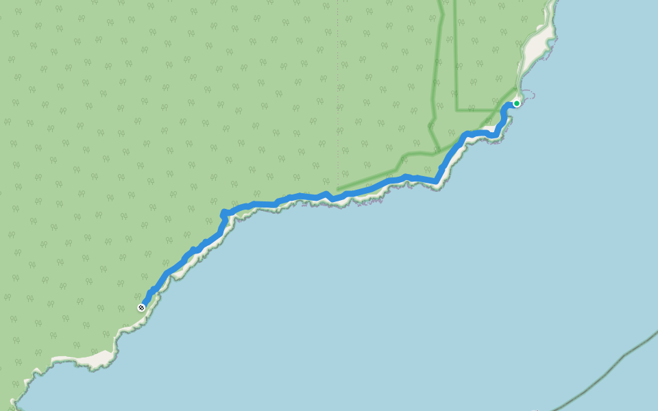 Cape Gantheaume Coastal Trail walking route map in D'Estrees Bay