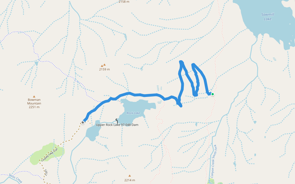 Lindsey Lake Trail walking route map in Baltimore Town