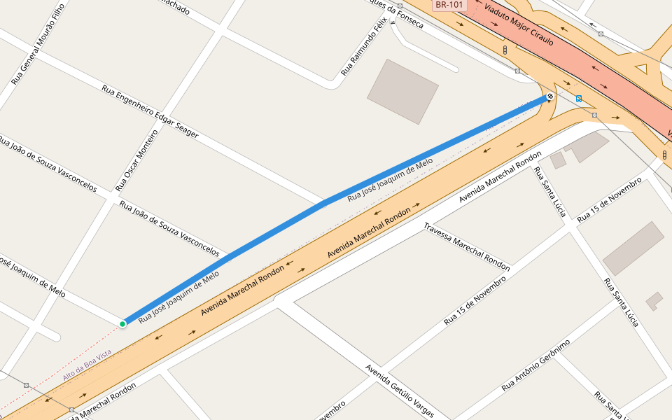 Rua José Joaquim de Melo walking route map in Bayeux