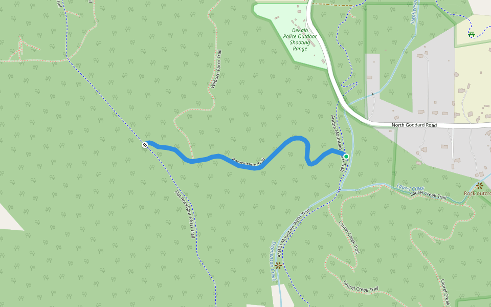 Boomerang Trail walking route map in Stonecrest