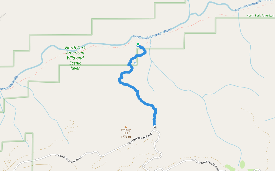 Beacroft Trail (13E27) walking route map in Westville