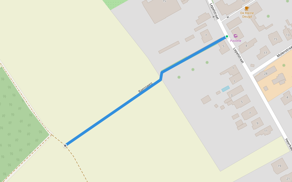 Baensweg walking route map in Opwijk