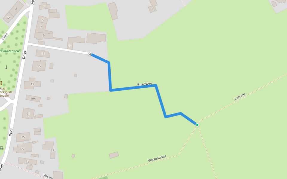 Bruytweg walking route map in Opwijk
