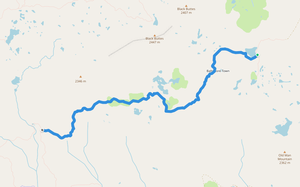 Beyers Lake Trail (13E15) walking route map in Baltimore Town