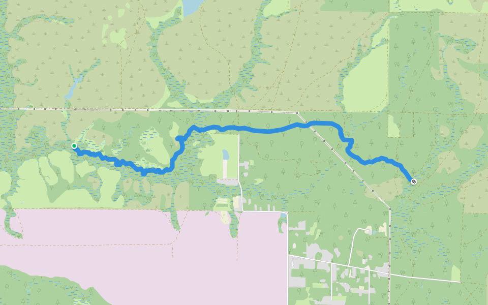 Florida Trail walking route map in DeFuniak Springs