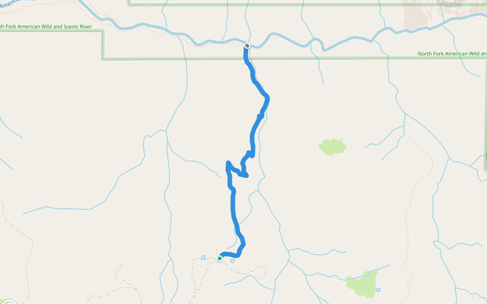 Sailor Flat Trail (13E30) walking route map in Westville