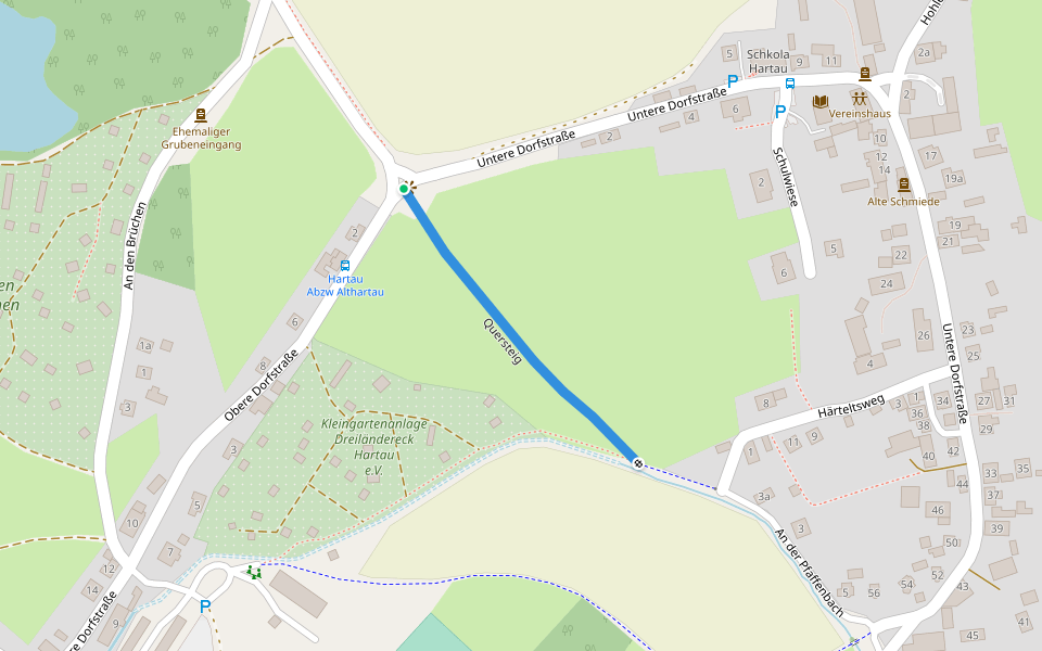 Quersteig walking route map in Zittau