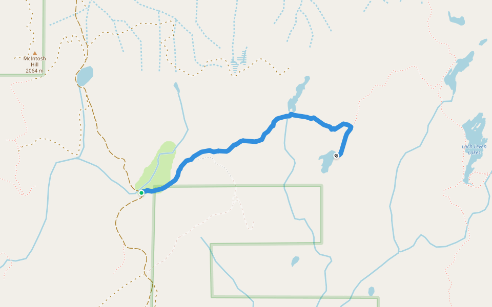 Salmon Lake Trail walking route map in Cisco