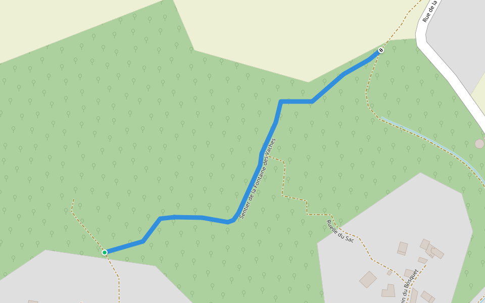 Sentier de la Fontaine des Vaches walking route map in Jaulzy