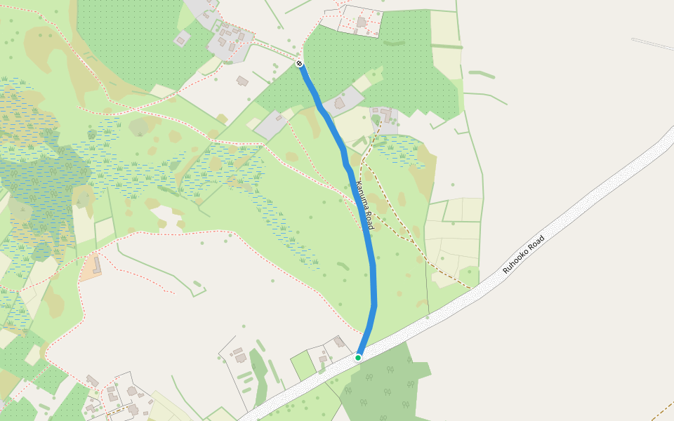 Kanuma Road walking route map in Kikorongo