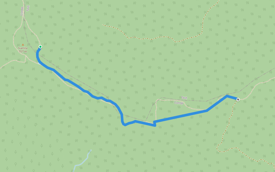 marcaj fără poteca walking route map in Arăneag