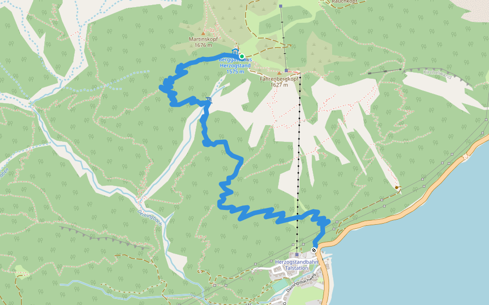 H 2 walking route map in Kochel am See