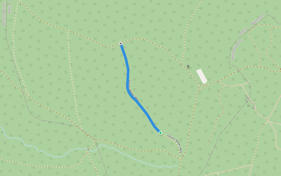 Förster-Weber-Weg walking route map in Waldhufen