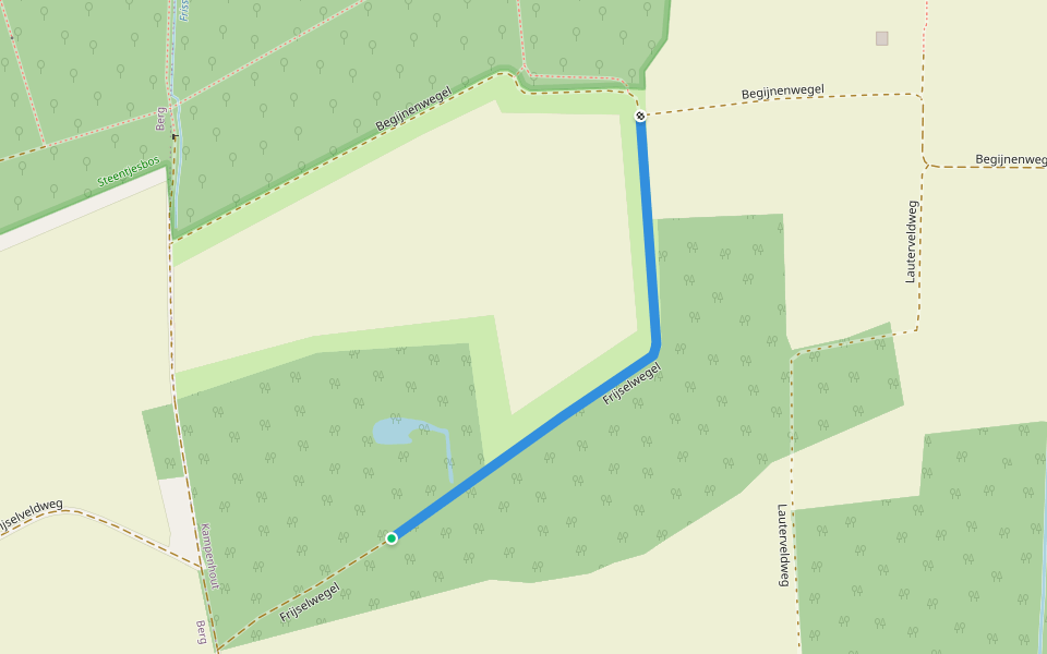 Frijselwegel walking route map in Boortmeerbeek