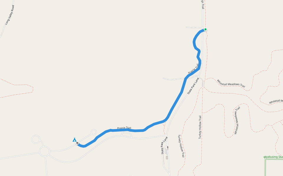 Prairie Trail walking route map in Bagley