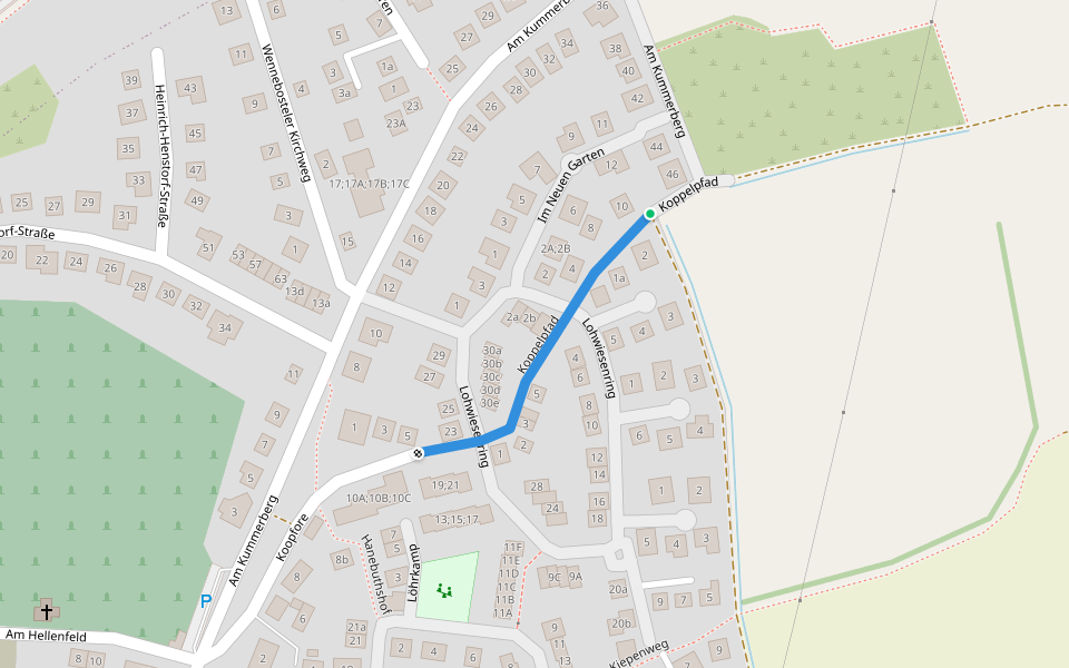 Koppelpfad walking route map in Wedemark