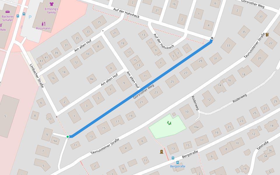 Görsrother Weg walking route map in Hünstetten