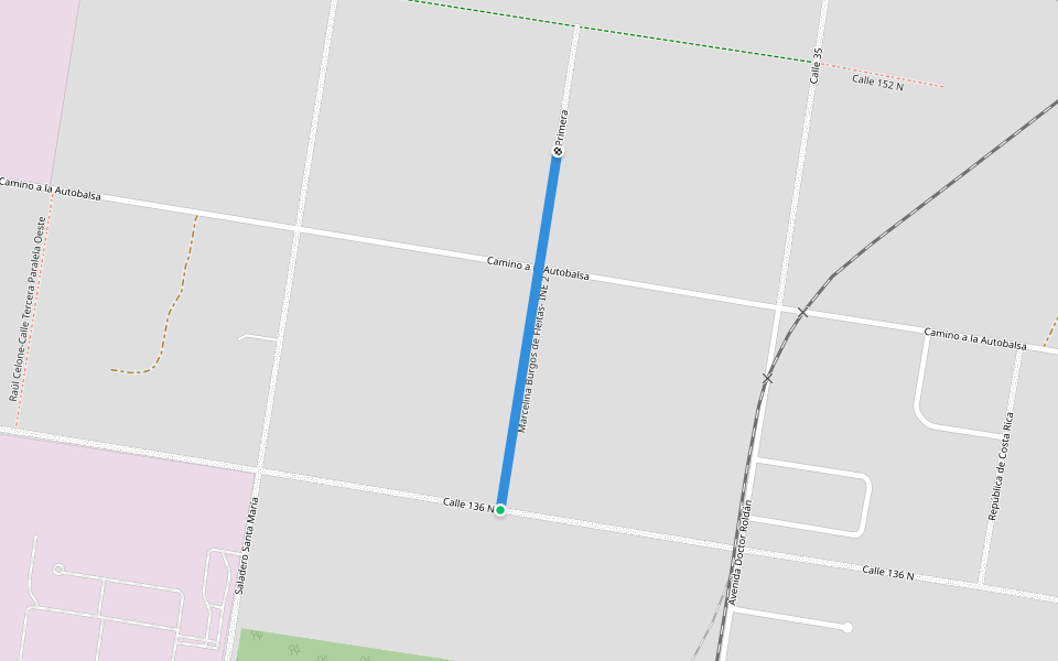 Marcelina Burgos de Fleitas- INE 2 walking route map in Nuevo Paysandu