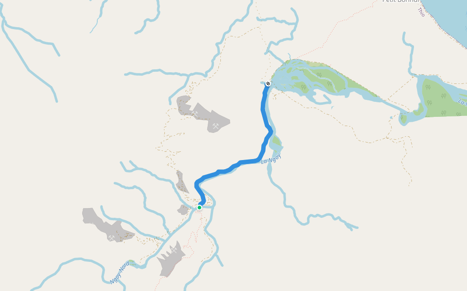 Traversée du Humboldt walking route map in Nouméa