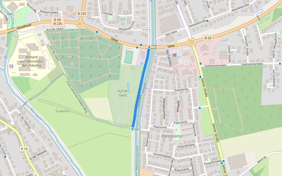 Patzlarweg walking route map in Lüdinghausen