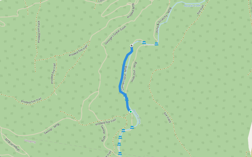 Cornercopia - MTB walking route map in Karabar