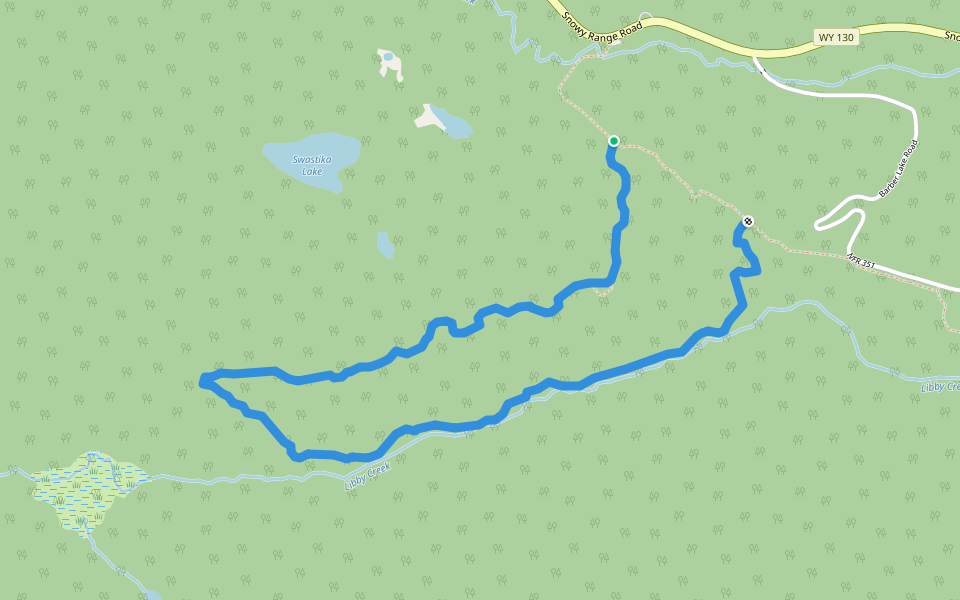 Libby Creek Trail walking route map in Centennial