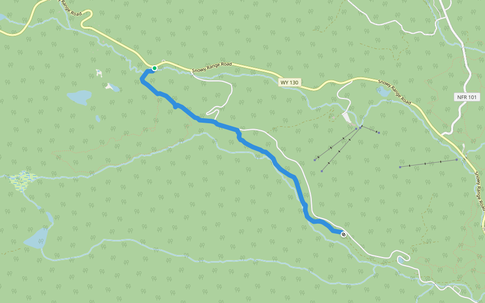 Barber Lake Trail walking route map in Centennial