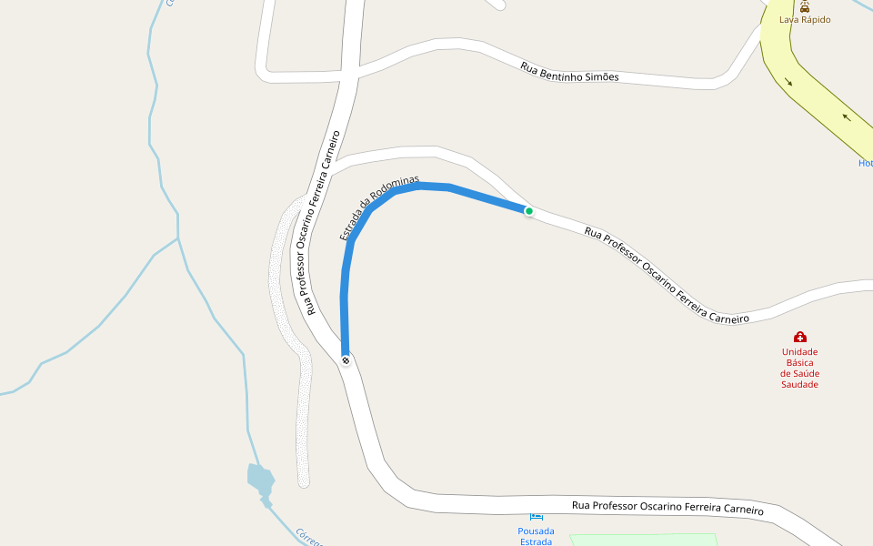 Estrada da Rodominas walking route map in Conceição do Mato Dentro