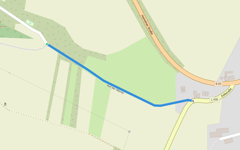 Auf der Mente walking route map in Rinteln