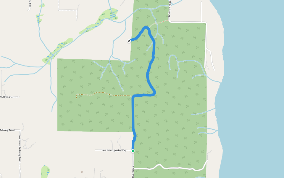 DNR Path off Parcell Road walking route map in Kingston
