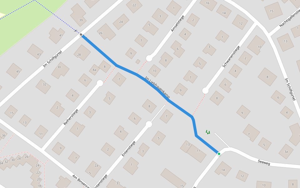 Im Liebfrauenkamp walking route map in Lüdinghausen