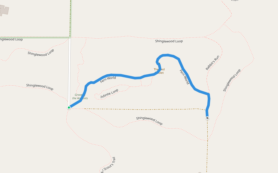 Fern World walking route map in Carnation
