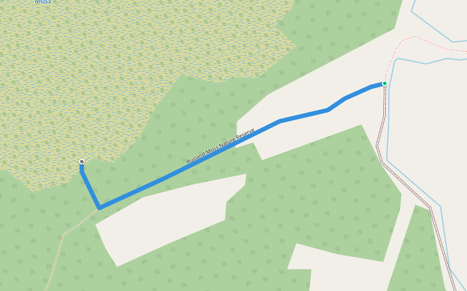 Rusland Moss Nature Reserve walking route map in Rusland