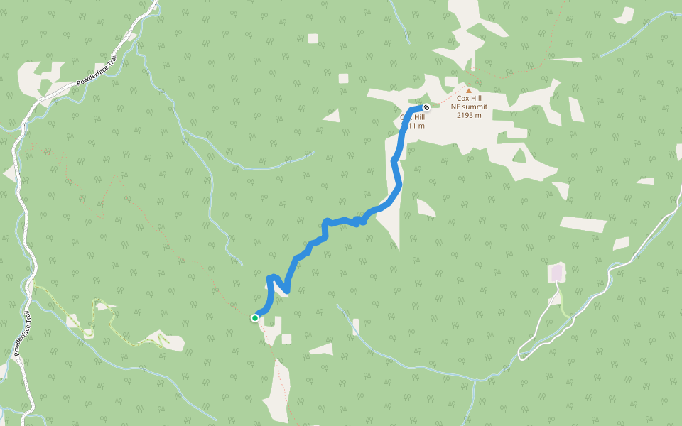 Cox Hill Tr (TCT) Hiking Trail Bragg Creek, Alberta Pacer