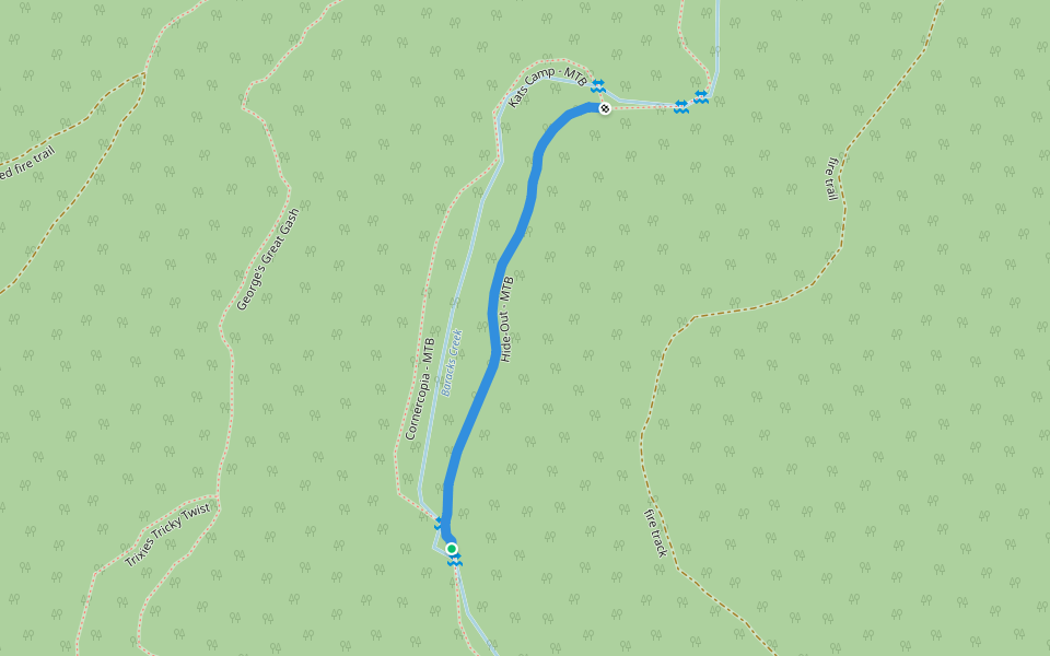 Hide-Out - MTB walking route map in Karabar