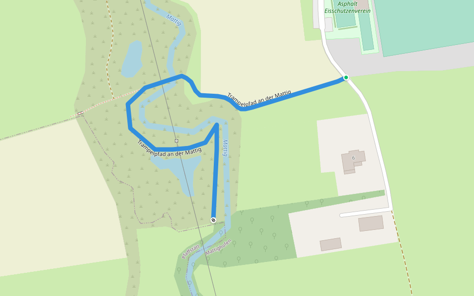 Trampelpfad an der Mattig walking route map in Mattighofen