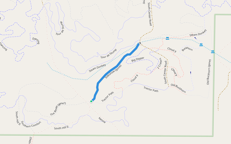 Sideshow (gone) walking route map in Carnation