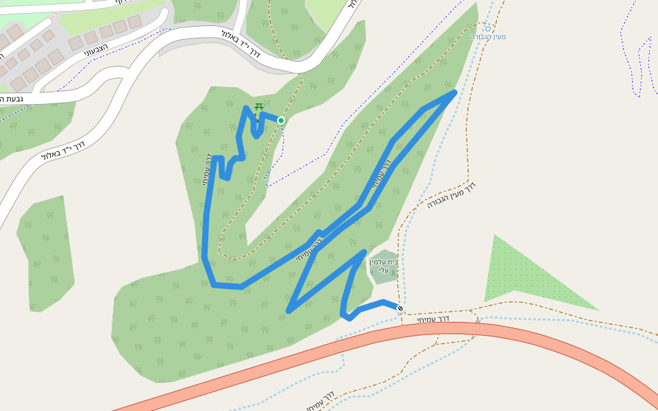 דרך עמיחי walking route map in Eli