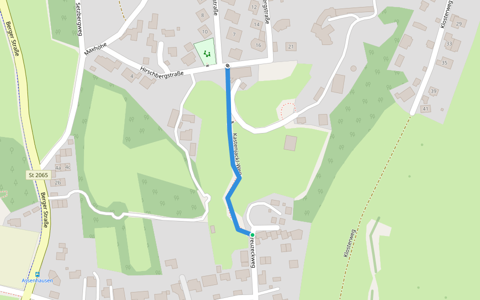 Kastenjackl-Weg walking route map in Berg