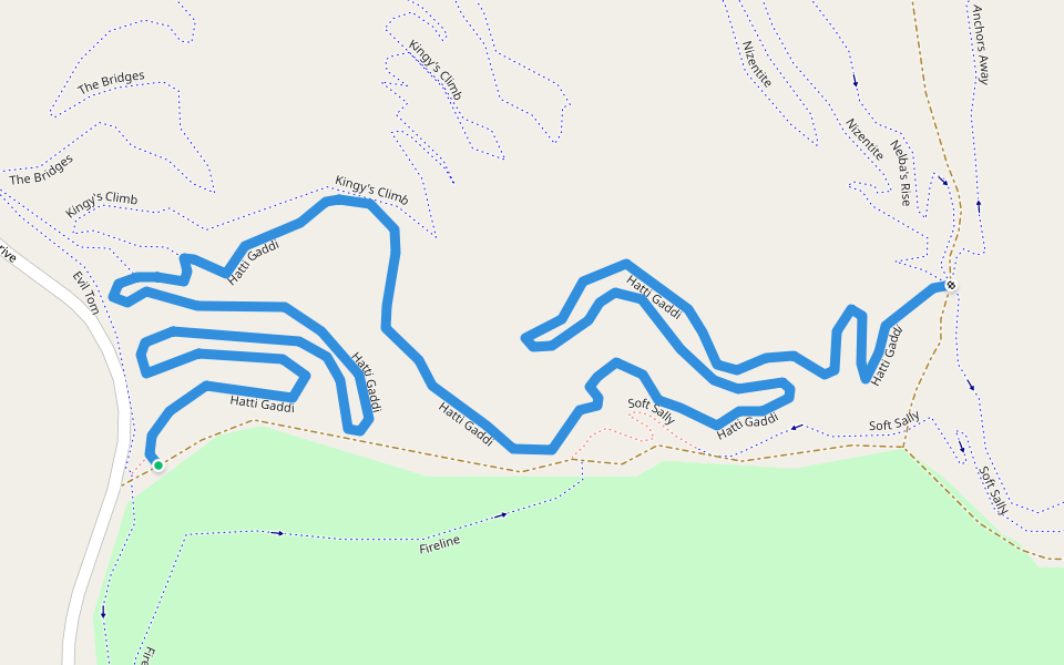 Hatti Gaddi walking route map in Tathra
