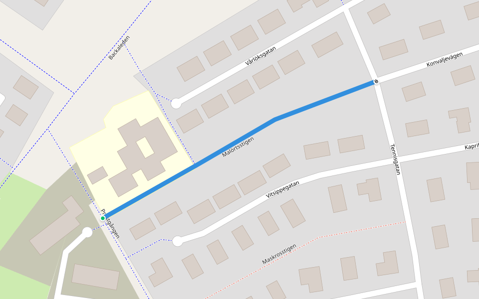 Malörtsstigen walking route map in Ystad