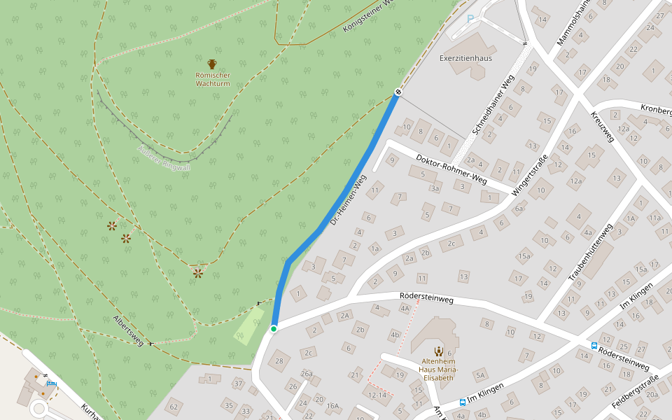 Dr.-Heimen-Weg walking route map in Hofheim am Taunus