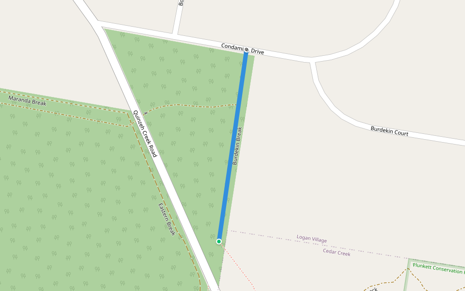 Burdekin Break walking route map in Logan Village