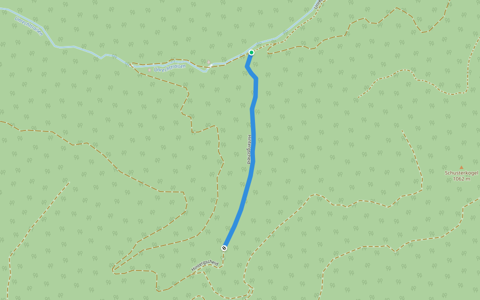 Hintergscheid walking route map in Sankt Aegyd am Neuwalde