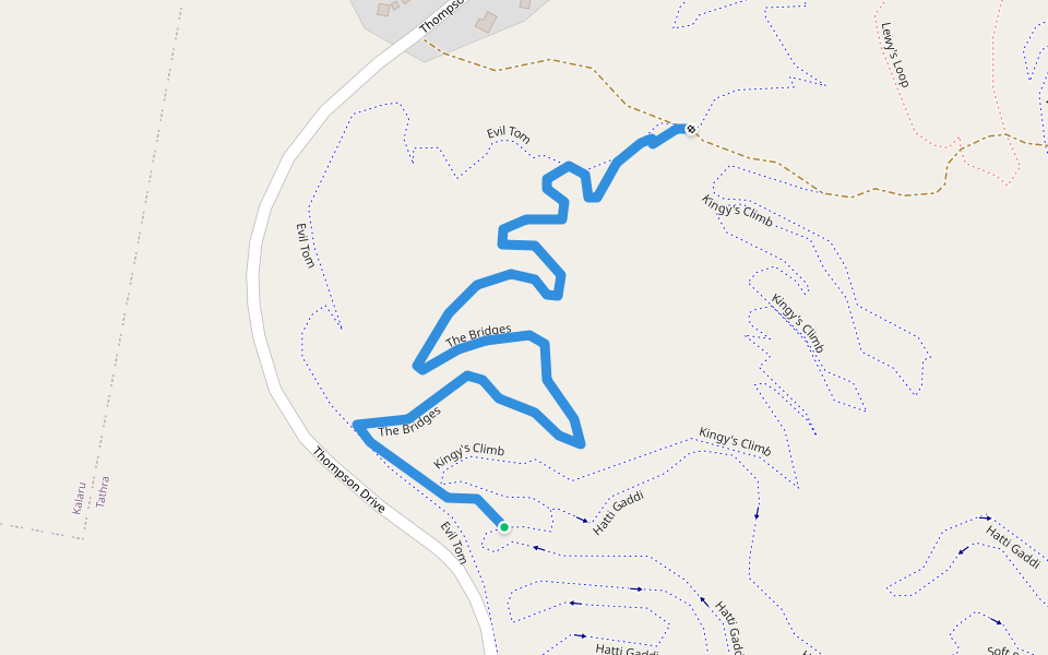 The Bridges walking route map in Tathra