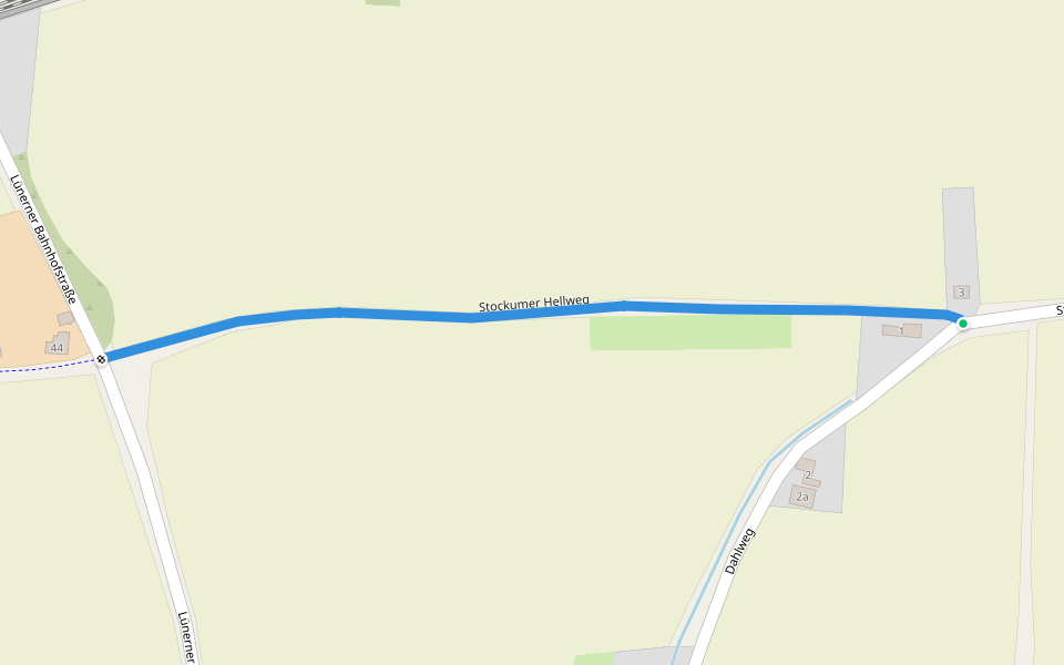 Stockumer Hellweg walking route map in Unna