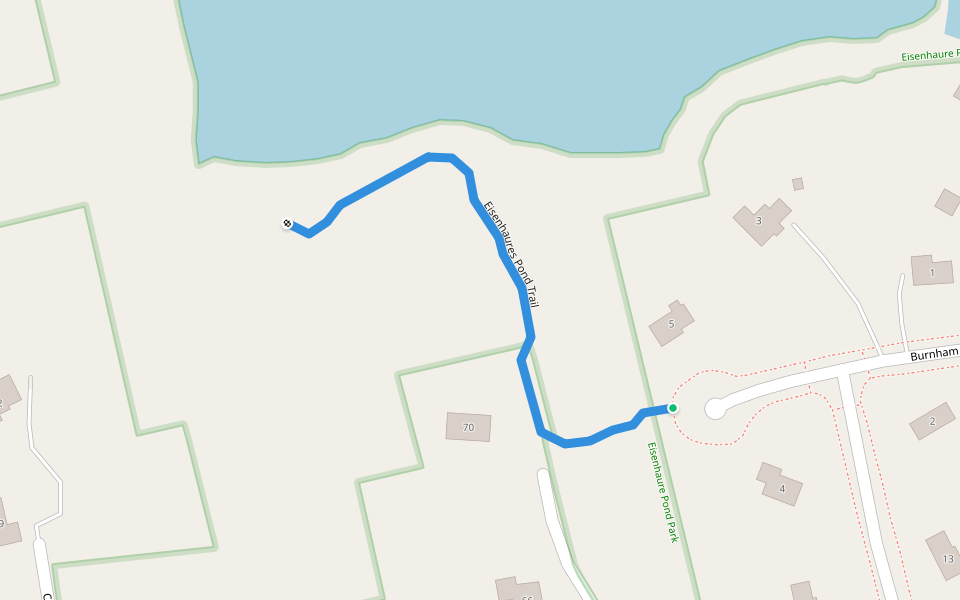 Eisenhaures Pond Trail walking route map in North Reading